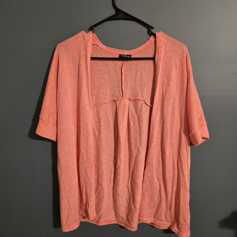 Coral Open-Front Cardigan Torrid Size 00